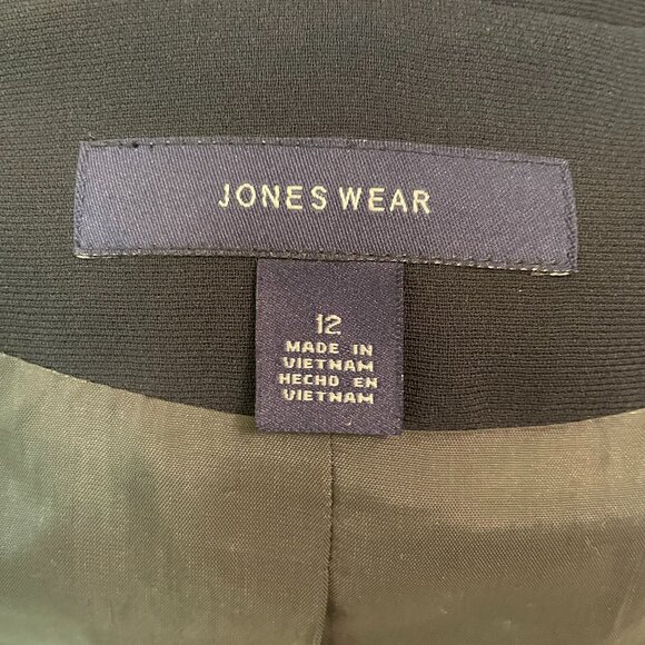 JONES WEAR SIZE 12 NAVY SUIT FULLY LINED JACKET WITH TIES AND SLACKS - Picture 5 of 16